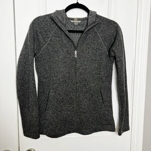 Smartwool Zip Up Grey Hoodie Sweatshirt sweater  Size XS wool silk blend
